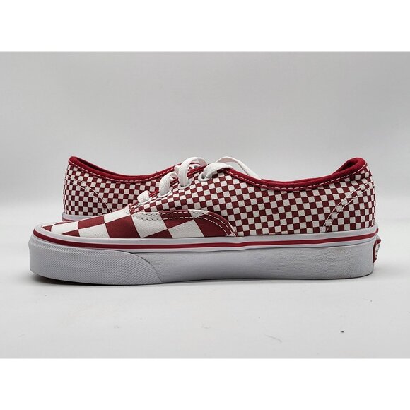 Vans Authentic Mix Checker Womens Shoes Chili Pepper True White Size 5 - Picture 3 of 7